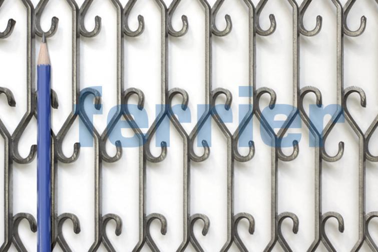 Ferrier Design expanded metal
Pattern" Ampliato MS 0010
Material: mild steel (unfinished) Ferrier Design expanded metal
Pattern" Ampliato MS 0010
Material: mild steel (unfinished)