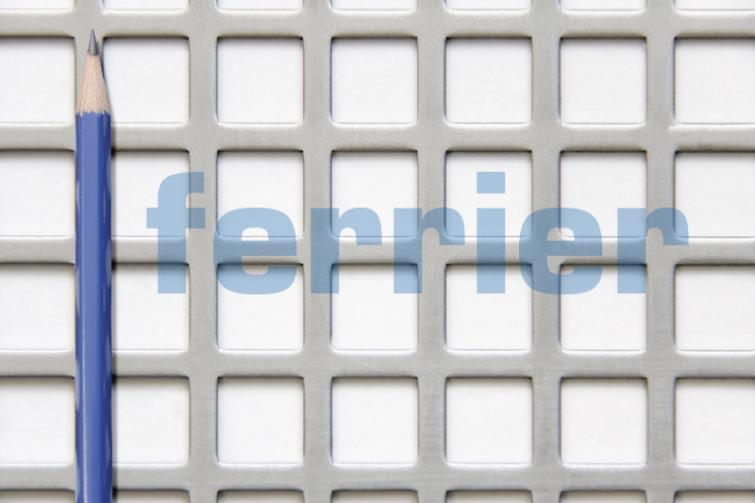 Ferrier Design Perforated
Pattern: 1/2" Square
Material: Stainless Steel Ferrier Design Perforated
Pattern: 1/2" Square
Material: Stainless Steel
